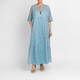 Marina Rinaldi Cotton Paisley Dress Turquoise 
