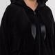 Marina Rinaldi Velour Hoodie Black