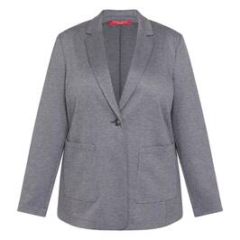 Marina Rinaldi Houndstooth Jersey Jacket Grey - Plus Size Collection