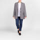 Marina Rinaldi Check Blazer Grey