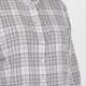 Marina Rinaldi Check Flannel Shirt Rhinestone Grey 