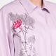 Marina Rinaldi Pure Cotton Embroidered Shirt Lilac