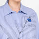 Marina Rinaldi Pure Cotton Embroidered Shirt Sky Blue 