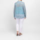 Marina Rinaldi Printed Cotton Muslin Paisley Shirt Turquoise