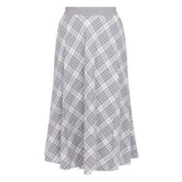 Marina Rinaldi Pull On Check Skirt Grey - Plus Size Collection