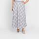 Marina Rinaldi Pull On Check Skirt Grey