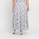 Marina Rinaldi Pull On Check Skirt Grey