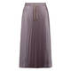 Marina Rinaldi Long Pleated Satin Skirt Mushroom