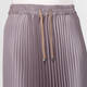 Marina Rinaldi Long Pleated Satin Skirt Mushroom