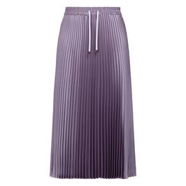 Marina Rinaldi Long Pleated Satin Skirt Lilac - Plus Size Collection