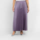 Marina Rinaldi Long Pleated Satin Skirt Lilac