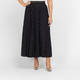 Marina Rinaldi Spot Print Long Pleated Skirt Black