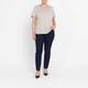 Marina Rinaldi Jewel Collar T-Shirt Taupe