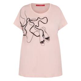 Marina Rinaldi Ballet Print T-Shirt Pink  - Plus Size Collection