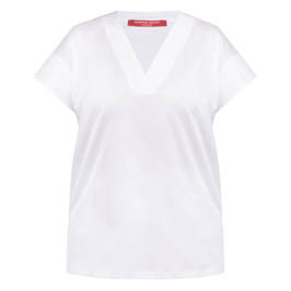 Marina Rinaldi Cotton T-Shirt White  - Plus Size Collection