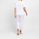 Marina Rinaldi Cotton Tie Neck T-Shirt White 