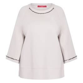Marina Rinaldi Scuba Top Jewels Ice White  - Plus Size Collection