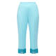 Marina Rinaldi Fringed Jersey Trouser Turquoise