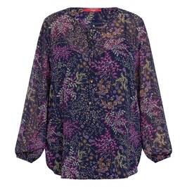 Marina Rinaldi Floral Tunic Navy  - Plus Size Collection