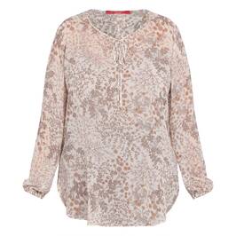 Marina Rinaldi Floral Tunic Beige  - Plus Size Collection