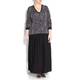 MARINA RINALDI pleated black jersey maxi SKIRT