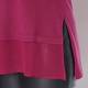 MARINA RINALDI BORDEAUX ASYMMETRIC CHIFFON TRIM SWEATER