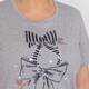 Marina Rinaldi Cotton Bow Print T-Shirt Grey