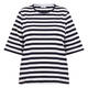 Marina Rinaldi Navy and White Stripe T-Shirt