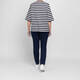 Marina Rinaldi Navy and White Stripe T-Shirt