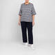 Marina Rinaldi Navy and White Stripe T-Shirt