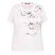 Marina Rinaldi Foil Bow Jersey T-Shirt Cream