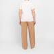 Marina Rinaldi Foil Bow Jersey T-Shirt Cream