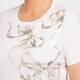 Marina Rinaldi Foil Bow Jersey T-Shirt Cream