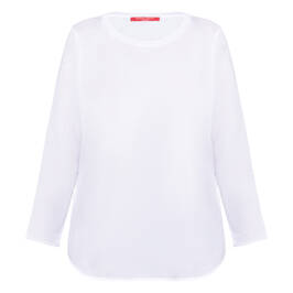 Marina Rinaldi Cotton Jersey T-Shirt White  - Plus Size Collection