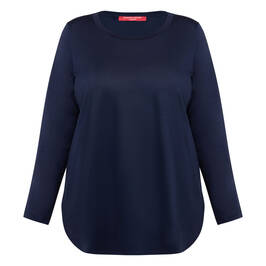 Marina Rinaldi Cotton Jersey T-Shirt Navy - Plus Size Collection