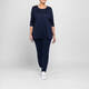 Marina Rinaldi Cotton Jersey T-Shirt Navy