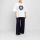 Marina Rinaldi Embroidered Jersey Sweatshirt Ivory