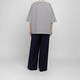 Marina Rinaldi Embroidered Jersey T-Shirt Navy Stripe