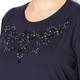 Marina Rinaldi embellished navy statement TOP