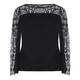 Marina Rinaldi Black top with lace yoke and sleeve details