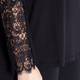 Marina Rinaldi Black top with lace yoke and sleeve details