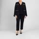 Marina Rinaldi Embellished Yarn-Dyed Jacket Black 