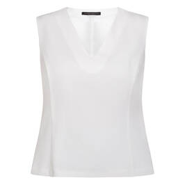 Marina Rinaldi Triacetate Cady Top White Optional Sleeve - Plus Size Collection