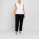 Marina Rinaldi Triacetate Cady Top White Optional Sleeve