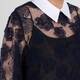 Marina Rinaldi Embroidered Lace Collared Top