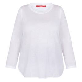 Marina Rinaldi Cotton Jersey Top White  - Plus Size Collection