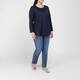Marina Rinaldi Cotton Jersey Top Navy