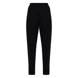 MARINA RINALDI BLACK PULL-ON FRONT CREASE TROUSER  - Plus Size Collection