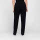 MARINA RINALDI BLACK PULL-ON FRONT CREASE TROUSER 
