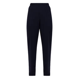 MARINA RINALDI NAVY PULL ON FRONT CREASE TROUSER  - Plus Size Collection
